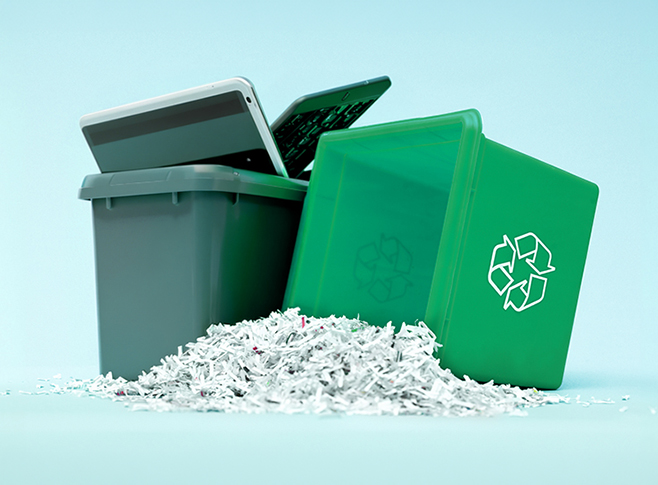 Shred and ewaste recycling