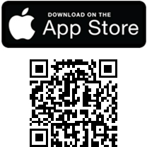 App Store button and QR code