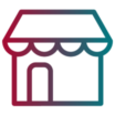 storefront icon in teal red