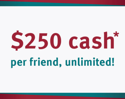 250 cash per friend unlimited