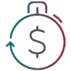 Clock moving with dollar symbol