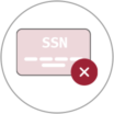 no ssn to open account icon